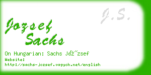 jozsef sachs business card